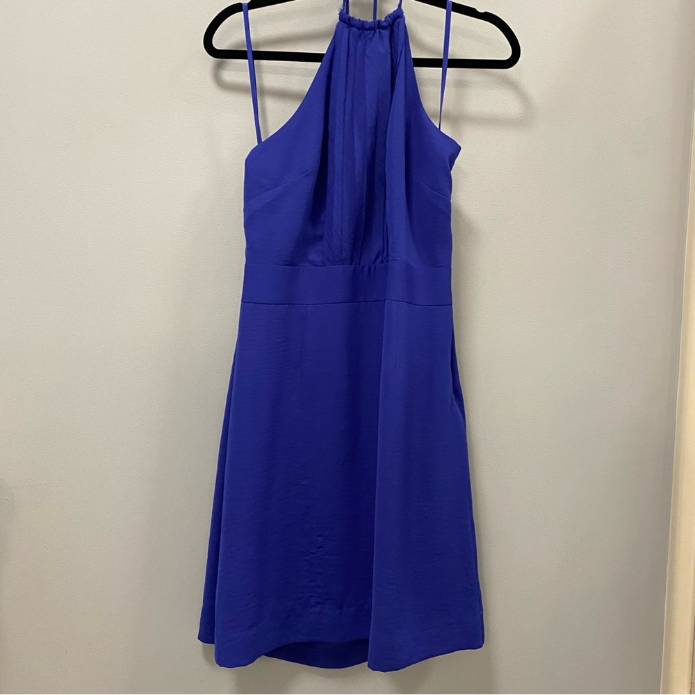 Banana Republic Blue, halter top, mini/ cocktail dress